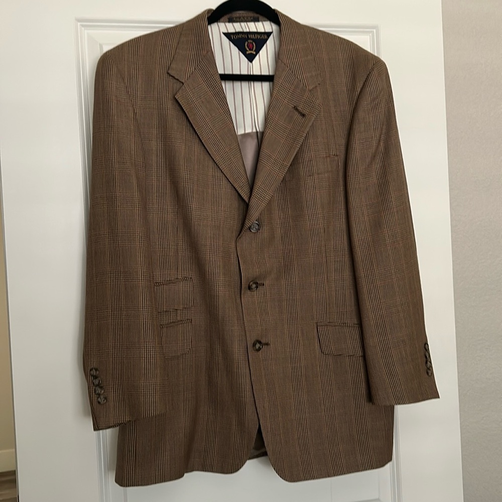 Tommy Hilfiger plaid blazer, vintage
